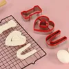 Backformen Edelstahl PVC umwickelter Rand Valentinstag Liebe Plätzchenform DIY handgemachte Kuchenwerkzeuge