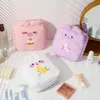 Winter Carto Plush Square Makeup Bag For Girls Large Capacity Portable Cosmetic Storage Rabbit Ear W Bag Pencil Case B58F#