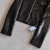 レディースジャケットデザイナー2024デザインラグジュアリースパンコール刺繍ソリッドカラージップコート女性女性エレガント長袖ポケットルーズジャケットアウトウェアW8WW