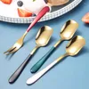 Spoons 1pc Stainless Steel Coffee Spoon Creative Drinking Tea Ice Cream Scoop Kitchen Accessories Tableware Cooking Tools