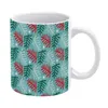 Canecas Joyeux Noel Padrão de Café Caneca 330ml Copo de Água de Leite Criativo Pais Dia Presentes Feriado Alegria Árvore Merry Bauble Mi