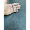 Hailer Jewelry Mens Women 3 mm kamień szlachetny Link 16 do 28 cali Gra Sier Sier Sier Black Moissanite Tennis Chain Naszyjnik
