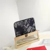 Luxury Bags Mens Short Wallets Jacquard Embroidery Letter Wallet Camo Folding Portable Purses Long Wallets Suit Clip Zippy Clutch Bags Waqo