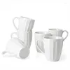 Tazze Creative Cute Coffee Cup Ceramic Acqua Porcellana bianca Withreat School Teacher Gift Drink Utensili