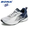 Chaussures décontractées BONA Style hommes course maille tissage supérieur Sport ventiler Jogging marche baskets à lacets