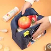 termisk isolerad lunchpåse bärbar kylskåp termisk väska barn skol picknick lunch lådan tote 3d cartt bento waterproof hangbag d9vd#