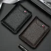 Herrkorthållare Thin Mini Storage Bag Wallet Card Unisex Exquisite Pu Coin Purse RFID Blockering Bankkort C Lagringspåse X15B#