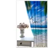 Cortina à prova d'água com impressão 3D Cortina de chuveiro de porta de tecido de poliéster cortinas à beira-mar cortina de paisagem