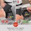 2023 Porta del titolare della carta di credito Affermazione RFID RFID Box Bank Portacnici in pelle PU con clip mey carb fibra di carte di carta Case T5ic#