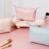 fudeam Fi Leather Portable Women Travel Storage Bag Toiletries Organize Waterproof Cosmetic Bag Portable Female Make Up Bag 57Sx#