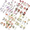 Gift Wrap 6 Bags Floral Stickers Scrapbooking Flower Style Label Plant Alphabet Letter Series DIY Diary Pvc