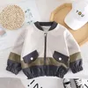 Clothing Sets Autumn Baby Plaid Color Contrast Long Sleeve Sports Suit Children's Houndstooth Jacket T-shirt Trousers Casual Three Piece S