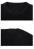 남자 스웨터 가을 겨울 듀얼 컬러 패치 워크 자카드 니트 스웨터 다목적 트렌드 플러스 지방 크기 벨벳 125kg 6xl 7xl
