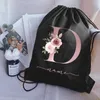 Aangepaste naam Drawstring Bag draagbare lichtgewicht rugzak tasstring tas reis sport buiten wandelschoenen kleding opbergtas s5xa#