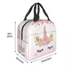 cute Unicorn Carto Pattern Portable Lunch Box Women Waterproof Thermal Cooler Food Insulated Lunch Bag School Children Student Y0GL#