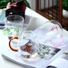 Wine Glasses 1/2PC 3D Animal Glass Transparent Borosilicate With Handle Mug Breakfast Milk Coffee Cup Juice Modeling Cups Wholesale