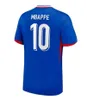 2024 25 Fan Player French Soccer Jersey Benzema Giroud Mbappe Griezmann Saliba Pavard Kante Maillot de Foot Equipe Away Kit Kit Socks Jersey Football Shirt S-4xl