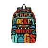 Buz Hokey Logosu Sırt Çantası Gamer Sport Sıradan Backpacks Gençlik Üniversitesi Nefes Alabaş Lise Çantaları Özel Sırtı S89F#