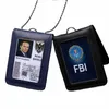 formale US Reporter Polizia Militare Distintivo ID Busin Porta carte di lavoro Vera pelle Personale Nome tag Custodie h6ff #