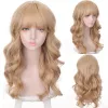 Peruki Houyan Synteza Długa falista Blondynka peruka żeńska liu hai lolita cosplay peruka odporna na syntetyczną perukę włosów