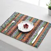 Table Mats Reusable 30x40cm Non-Slip Soft Heat Insulation Wedding Party Supplies Fabric Napkin Decor Mat Placemats