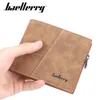 Nya korta män S Slim Card Holder Pu Leather Male Men's Wallet Frosted Short Ticket Teller Multi-Card Coin Purse 45fz#