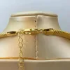 Halsband örhängen set est italiensk guldpläterad smycken kvinnors bröllopsfest bankett Dubai Big Pendant Light Weight Bold FHK17580