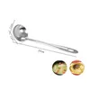 Colheres 4 pcs Prático Colher de Pote de Aço Inoxidável Sopa Long Handle Scoop para Restaurante Home (2pcs 2pcs