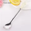 Spoons Cocktail Spoon Ceramic Handle Creative Idea Japanese Long Tool Stainless Steel Stirring Rod Appliance Mixing Ladle