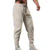 Pantalon homme laine d'agneau hiver épais doublé thermique Jogger polaire pantalon droit cordon mâle Fitness Jogging pantalons de survêtement