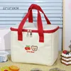 süße Mittagstasche mit großer Kapazität Leinwand Anti-Cooling-Handtasche Aluminium Folie isoliertes Lebensmittelkinokinterangebot tragbarer Bento-Bag x6ti##
