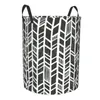 Waszakken Opvouwbare mand Tribal Grunge Geometrische Ronde Opbergbak Grote mand Opvouwbare kleding Speelgoedemmer Organizer