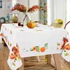 Tafelkleed herfst Thanksgiving pompoen esdoorn blad rechthoek tafelkleden feestdecoraties herbruikbare waterdichte tafelkleed eettafel decor y240401