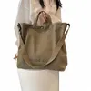 la borsa tote per donna 2023 nuova versione coreana della borsa casual Menger stile retrò pigro borsa in stoffa di grande capacità B1Sd #