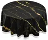 Tkanina stołowa czarne marmurowe złote okrągłe szmatki do domu w restauracji kuchennej stoliki jadalni wodoodporne i odporne na zmarszczki obrus