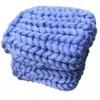 Cobertor de malha super macio feito à mão fio de lã lance para cama sofá luxo pesado 240326