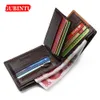 Gubintu Men Wallets Echte koeienleer Korte Ontwerpkaarthouder Passcard Pocket Men Purse Hoogwaardige merk Male Wallet S20Q#