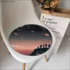 Cushion/Decorative Pillow Vintage Solar System Space Cushion Mat Round Seat Cushion Office Dining Stool Pad Sponge Sofa Mat Non-Slip Chair Cushions Y240401