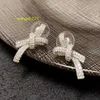 Luxury Charm Earrings CH Brand Designer Full Crystal Cross Butterfly Knot Charm Stud Earrings For Women Jewelry Party Gift