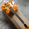 Livraison gratuite!Guitare personnalisée en gros de l'usine Orange Falcon 6120 Semi Hollow Body Jazz Electric Guitar avec Bigs Tremolo 258