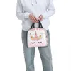 simpatico modello di carto di unicorno cartola portatile box da pranzo portatile donna impermeabile fresca termica cibo per pranzo isolato borse da pranzo scolastico studente