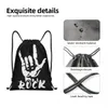Personalizado Heavy Metal Rock Music Drawstring Bag para Shop Yoga Mochilas Homens Mulheres Sports Gym Sackpack R28u #