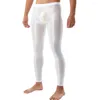 Męskie spodnie jedwabiste spodnie gładkie szczupłe legginsy z wypukłą woreczek do wybrzuszenia wysoka elastyczność tkanina oddychająca na co dzień