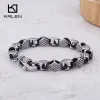 Armbanden Kalen vintage roestvrijstalen slangenketen verbindt armbanden mannen 22 cm metalen link ketting armband sieraden