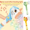 Soap Bubble Gun Electric Bubble Wand Automatic Music and Light Luminous Kids Toys Handheld Outdoor Toys for Girls Boys Childrens 240329