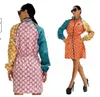 Damenjacken Designerin Neue Luxusmarke Tops Outdoor Mode gedrucktes Patchwork Langer Schattenmantel Frauenkleider ngx5
