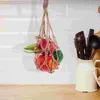 Sacs de rangement Corde tissée Sac en maille Conteneurs de fruits et légumes Produire des oignons Net pour les légumes