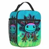 exotique Axolotl Resuable Lunch Boxes étanche Salamandre animaux refroidisseur thermique alimentaire isolé sac à lunch enfants école enfants k38F #