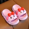 home shoes Summer Children Slippers Cute Cartoon Rabbit Sandals For Aged 3-12 Girls Flip Flops Non-Slip Bathroom Indoor Home Kids Shoes Y240401