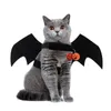 Cat Costumes Decorative Artificial Wing Pet Cosplay Prop With Bell Cloth Dog Wings Pumpkin Bells Black/Purple/Orange